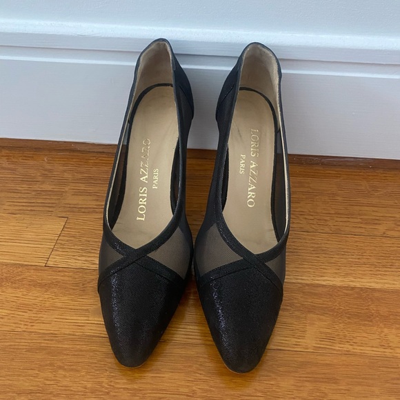 Vibtage Loris Azzaro black kitten heels - Picture 1 of 5